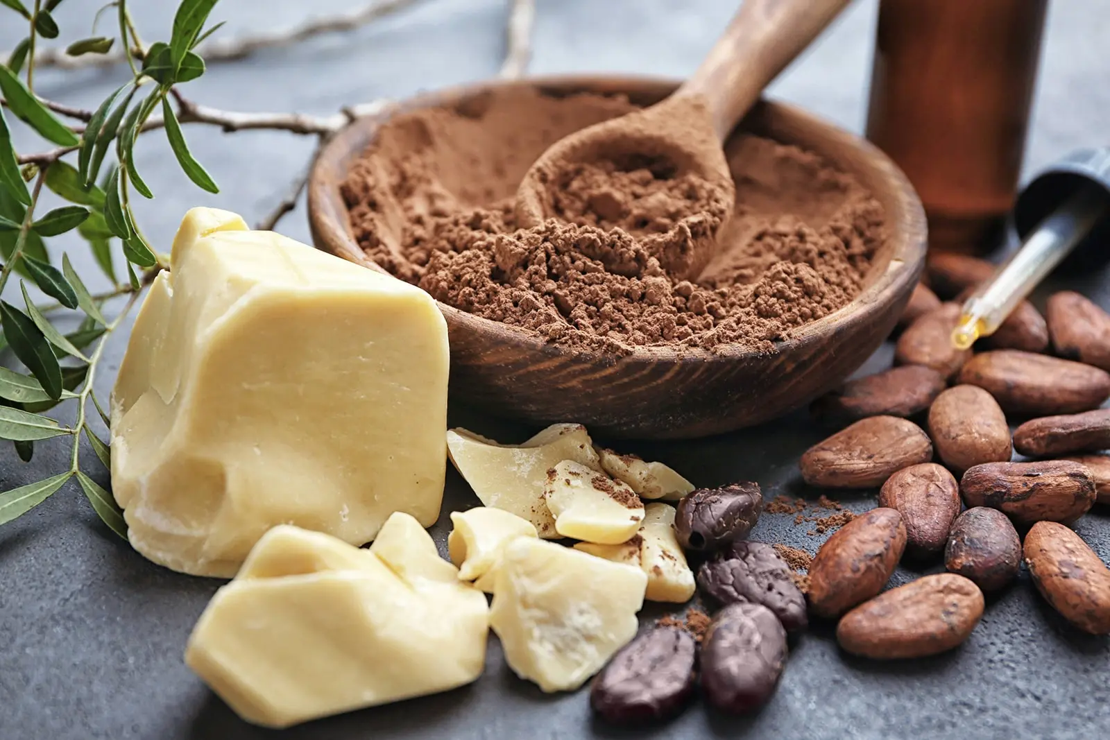 Cold‑pressed organic cocoa butter cubes — natural base for skincare and fine chocolate