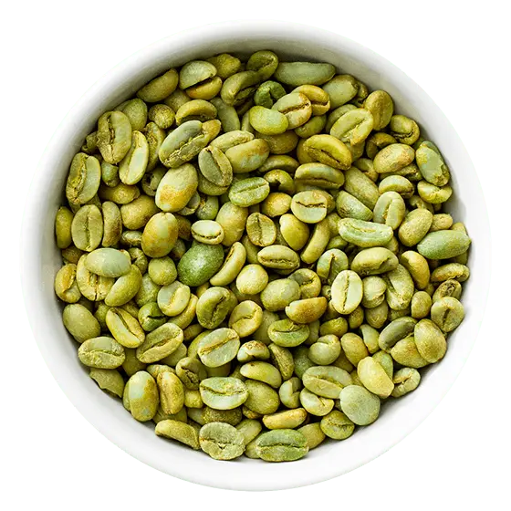 Buy close-up of premium 100% Arabica green coffee beans before roasting
